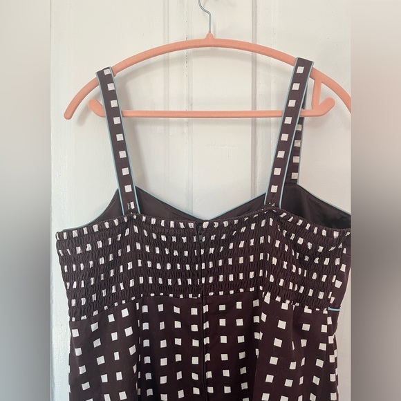 Brown Square Polka Dot R&K Originals Dress Size 14 - Picture 4 of 12